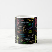 4月24日 誕生日マグカップ コーヒーマグカップ (中央)