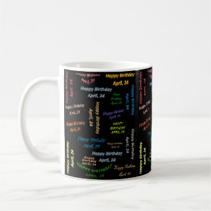 4月24日 誕生日マグカップ コーヒーマグカップ