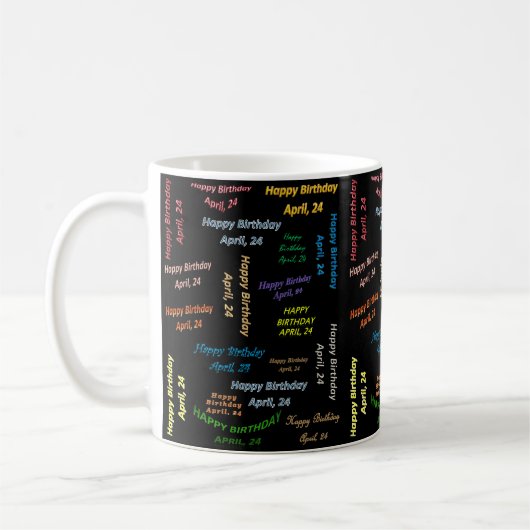4月24日 誕生日マグカップ コーヒーマグカップ (左)
