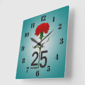 4月25日，カーネーション革命，ポルトガル スクエア壁時計 (傾斜)