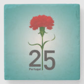 4月25日，カーネーション革命，ポルトガル ストーンコースター (正面)