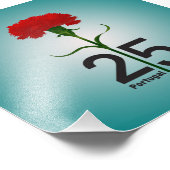 4月25日，カーネーション革命，ポルトガル フォトプリント            (角)