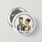 4月30日は髪型鑑賞の日 缶バッジ (正面&裏面)