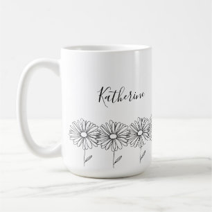 4月(しがつ)の誕生花、デイジーです。 コーヒーマグカップ