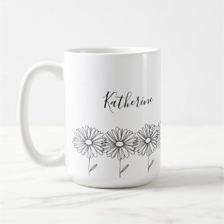 4月(しがつ)の誕生花、デイジーです。 コーヒーマグカップ