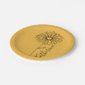 4月（しがつ）の誕生花、デイジーです。 ペーパープレート (アングル)