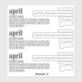 4月 定義 誕生日 シール (シート)