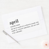 4月 定義 誕生日 長方形シール (封筒)