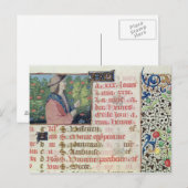 4月：花を摘む ポストカード (正面/裏面)