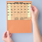 4月。2012カレンダー13ヶ月マルチパーパスフライヤー。 チラシ (手)