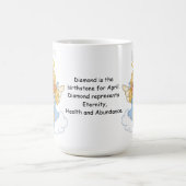 4月Birthstoneの天使のブロンドの女性 コーヒーマグカップ (中央)