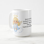 4月Birthstoneの天使のブロンドの女性 コーヒーマグカップ (正面左)