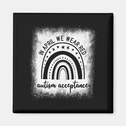 4月We衣服レッド – #redinstead – 受け入れ マグネット (正面)