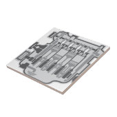 4本のシリンダーエンジンのベクトル タイル (側面)