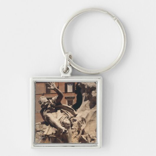 4本の川の噴水 キーホルダー (正面)