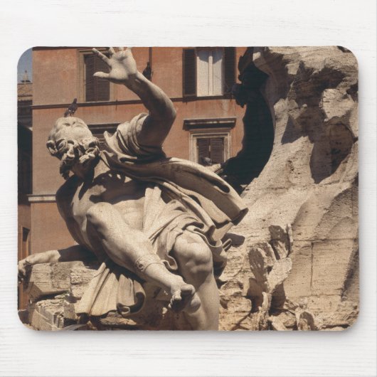 4本の川の噴水 マウスパッド (正面)