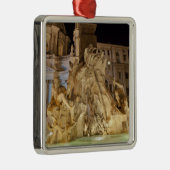 4本の川の噴水、広場Navona、ローマ メタルオーナメント (右)