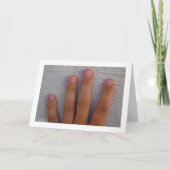 4本の指を壁に付ける カード (正面)