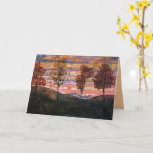 4本の木 カード (黄色い花)