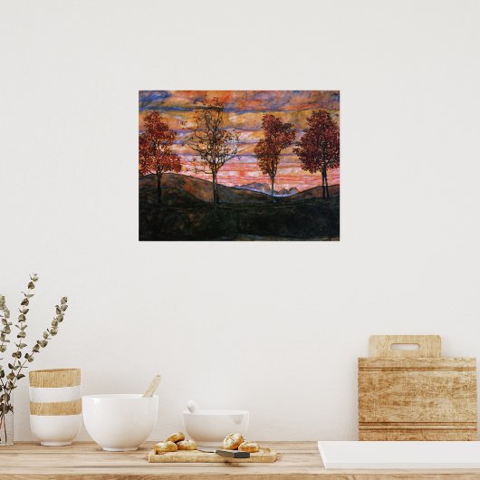 4本の木 ポスター (キッチン)