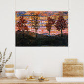 4本の木 ポスター (キッチン)