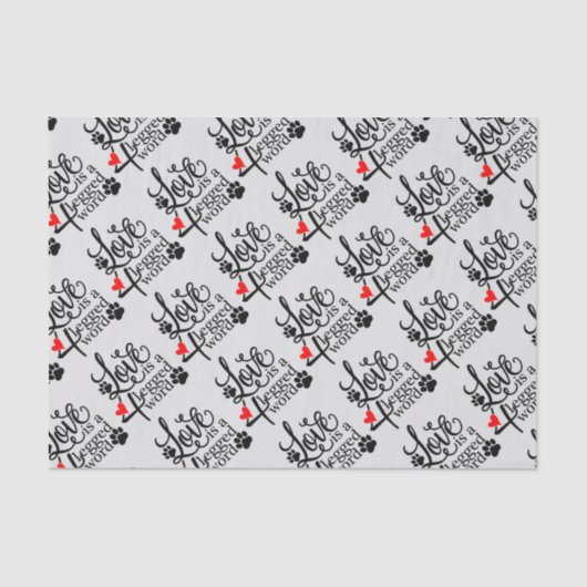 4本の足を搭載する愛 薄葉紙 (正面)