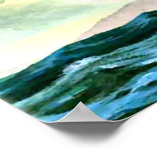 4本マストの美しい船 ポスター (角)