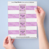 4枚あたりバーソープバンド赤ちゃんシャワー紙のお気に入り チラシ (手)