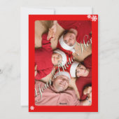 4枚おもしろいのフォトファミリークリスマスカード シーズンカード (裏面)