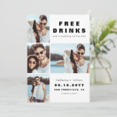 4枚おもしろい無料ドリンク日付カードを保存 セーブザデート (スタンド正面)