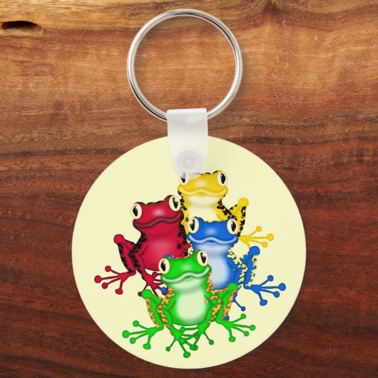 4枚のカエルTシャツ&ギフト キーホルダー (正面)