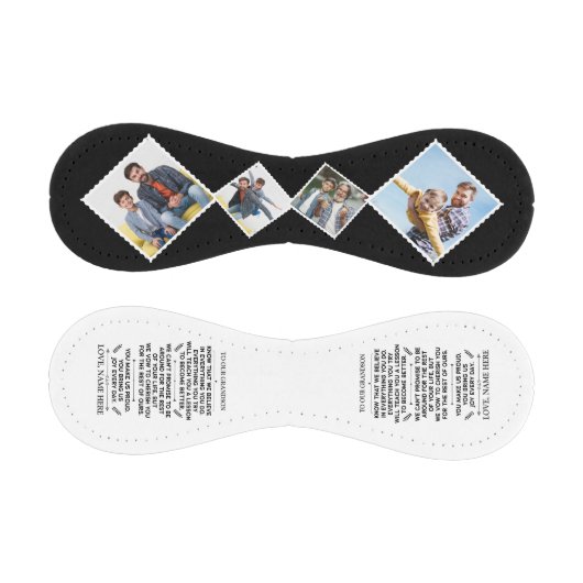 4枚のカスタム写真で孫への贈り物 野球ボール (パネル)