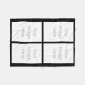 4枚のカスタム写真… フリースブランケット (正面(横))