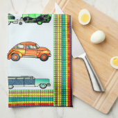 4枚のカラフルなキャラバンの皿タオル キッチンタオル (四つ折り)