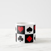 4枚のカードスーツ エスプレッソカップ (正面)