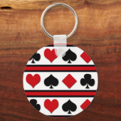 4枚のカードスーツ キーホルダー (正面)