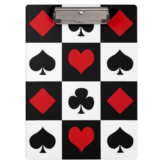 4枚のカードスーツ クリップボード (正面)
