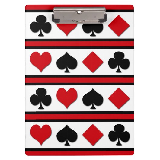 4枚のカードスーツ クリップボード (正面)
