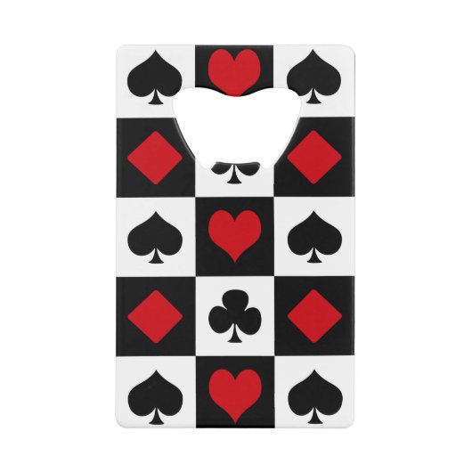 4枚のカードスーツ クレジットカード栓抜き (正面)