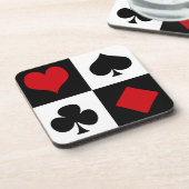 4枚のカードスーツ コースター (左側)