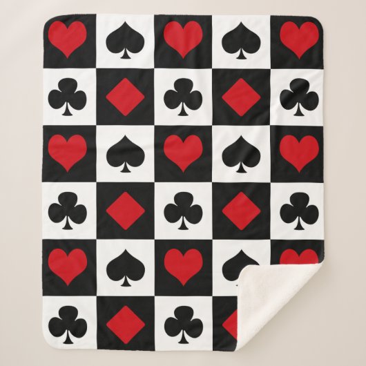 4枚のカードスーツ シェルパブランケット (正面)