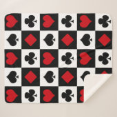 4枚のカードスーツ シェルパブランケット (正面(横))