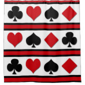 4枚のカードスーツ シャワーカーテン (正面)