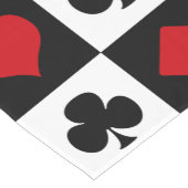 4枚のカードスーツ ショートテーブルランナー (コーナー)