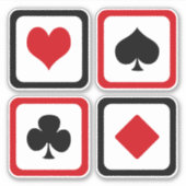 4枚のカードスーツ シール (正面)
