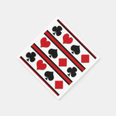 4枚のカードスーツ スタンダードカクテルナプキン (角)