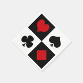 4枚のカードスーツ スタンダードカクテルナプキン (角)