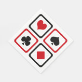 4枚のカードスーツ スタンダードランチョンナプキン (角)