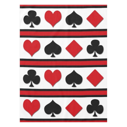 4枚のカードスーツ テーブルクロス (正面)