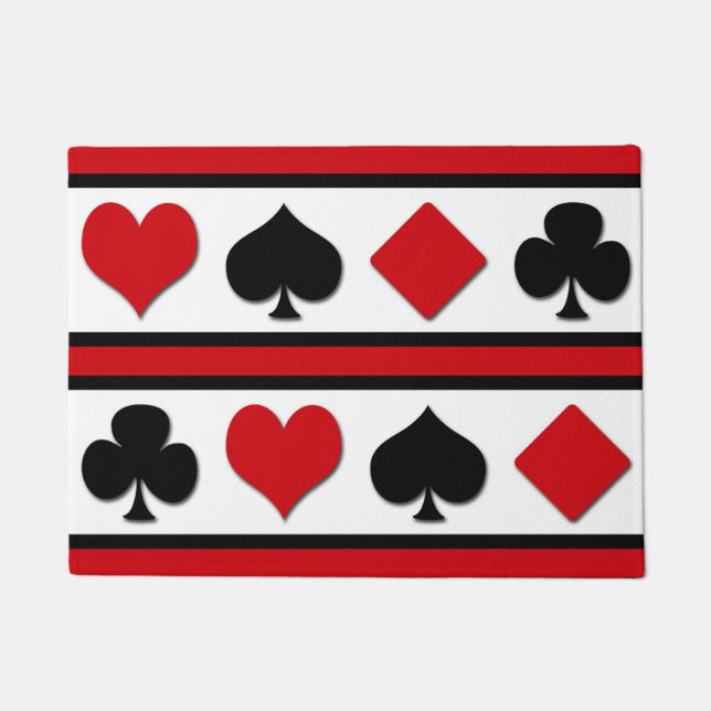 4枚のカードスーツ ドアマット (正面)